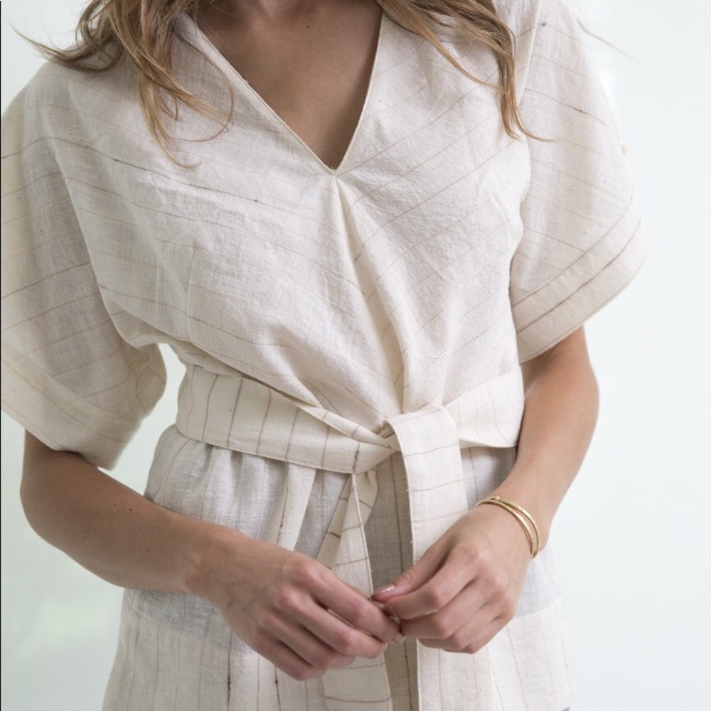 MIRTH caftans Valais top M Ivory